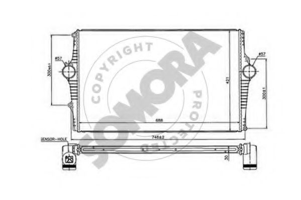 SOMORA 363345 Интеркулер 