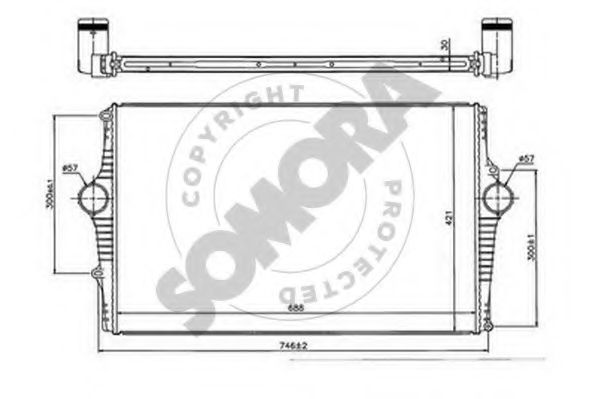 SOMORA 363345A Интеркулер 