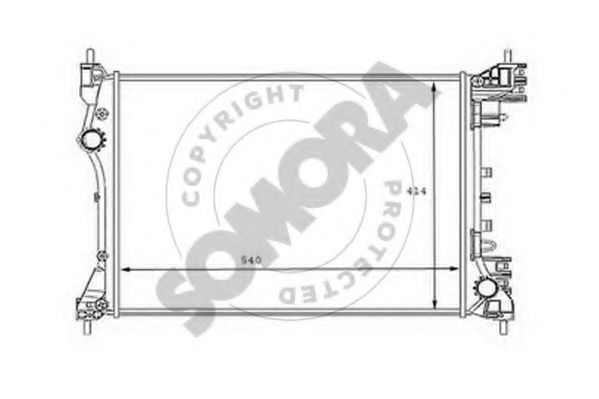 SOMORA 013040 Радиатор, охлаждение двигателя 
