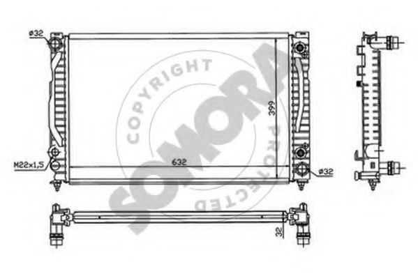 SOMORA 021340E Радиатор, охлаждение двигателя для VOLKSWAGEN (Фольксваген) SOMORA 021340E Радиатор, охлаждение двигателя для VOLKSWAGEN (Фольксваген)