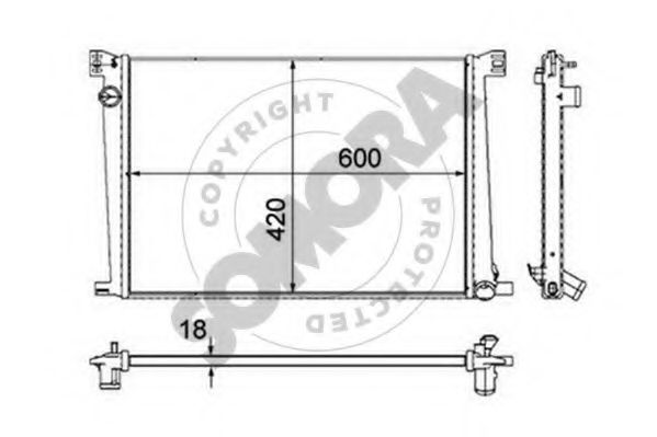 SOMORA 040140 Радиатор, охлаждение двигателя 