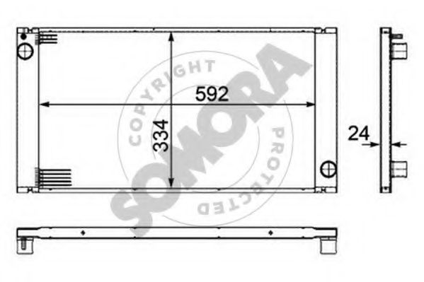 SOMORA 040140A Радиатор, охлаждение двигателя 