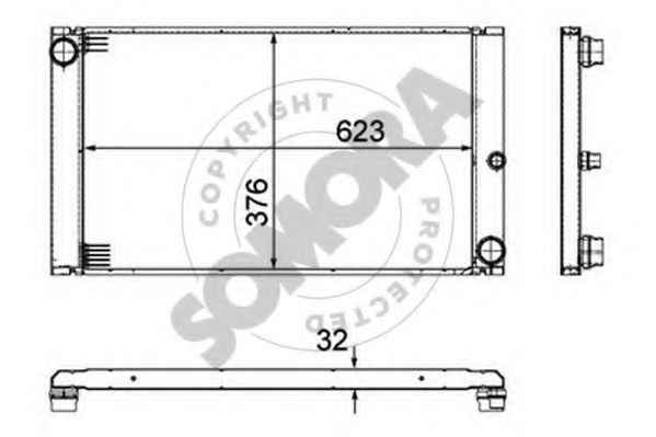 SOMORA 042340A Радиатор, охлаждение двигателя 