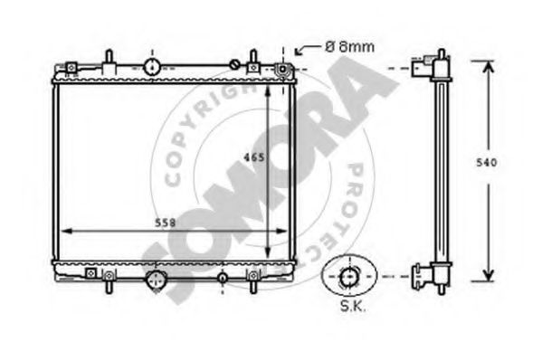 SOMORA 085140 Радиатор, охлаждение двигателя для CITROËN C8 (CитроËн С8) SOMORA 085140 Радиатор, охлаждение двигателя для CITROËN C8 (CитроËн С8)