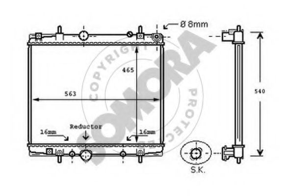 SOMORA 085140C Радиатор, охлаждение двигателя 