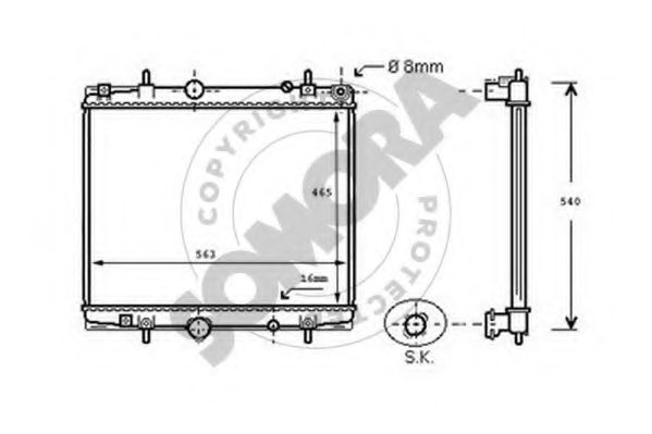 SOMORA 085140D Радиатор, охлаждение двигателя 