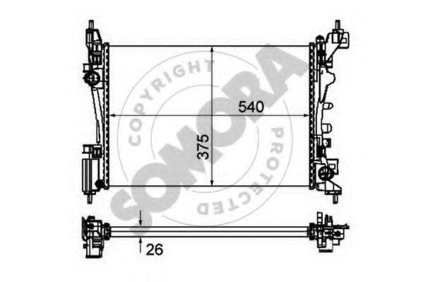 SOMORA 089040 Радиатор, охлаждение двигателя 