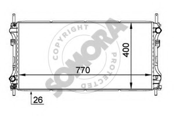 SOMORA 094440C Радиатор, охлаждение двигателя 