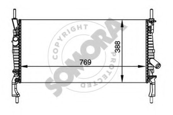 SOMORA 094540A Радиатор, охлаждение двигателя 