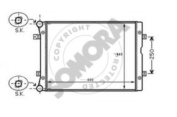SOMORA 097140A Радиатор, охлаждение двигателя 