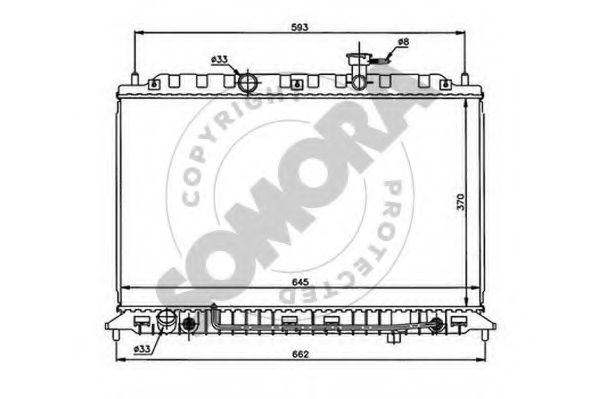 SOMORA 111140 Радиатор, охлаждение двигателя 