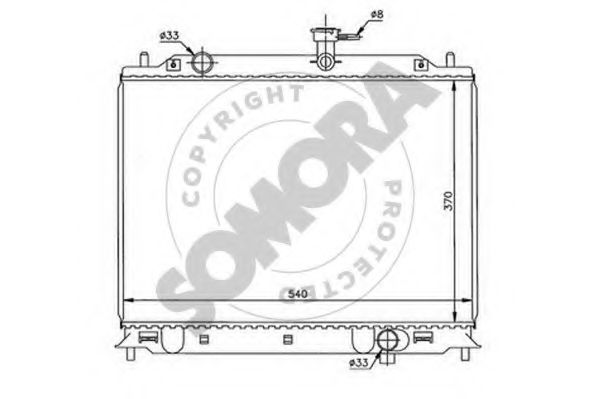 SOMORA 111140A Радиатор, охлаждение двигателя 