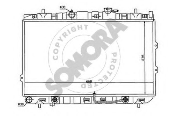 SOMORA 112040B Радиатор, охлаждение двигателя 