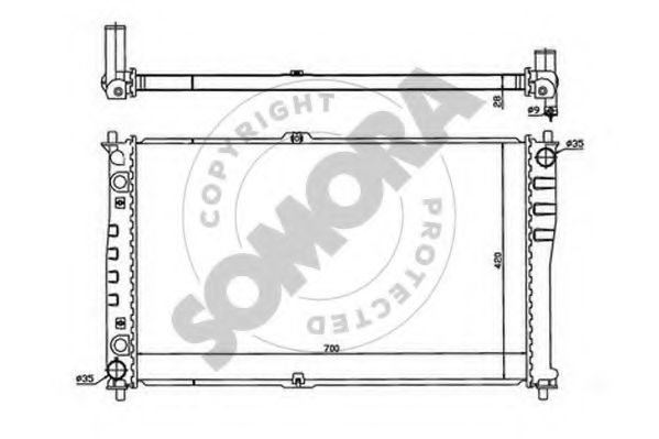 SOMORA 115040 Радиатор, охлаждение двигателя для KIA CARNIVAL I (Киа Карнивал 1) SOMORA 115040 Радиатор, охлаждение двигателя для KIA CARNIVAL I (Киа Карнивал 1)