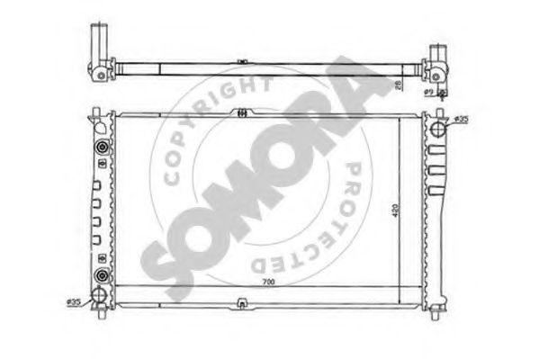 SOMORA 115040A Радиатор, охлаждение двигателя для KIA CARNIVAL I (Киа Карнивал 1) SOMORA 115040A Радиатор, охлаждение двигателя для KIA CARNIVAL I (Киа Карнивал 1)