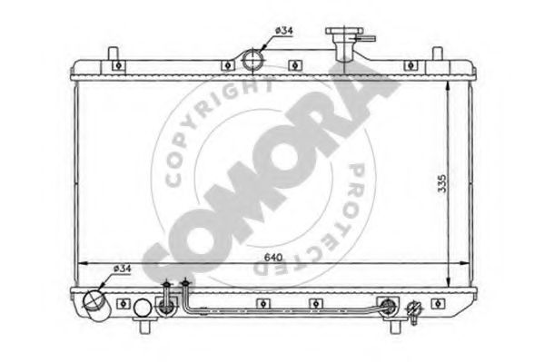 SOMORA 131240A Радиатор, охлаждение двигателя 