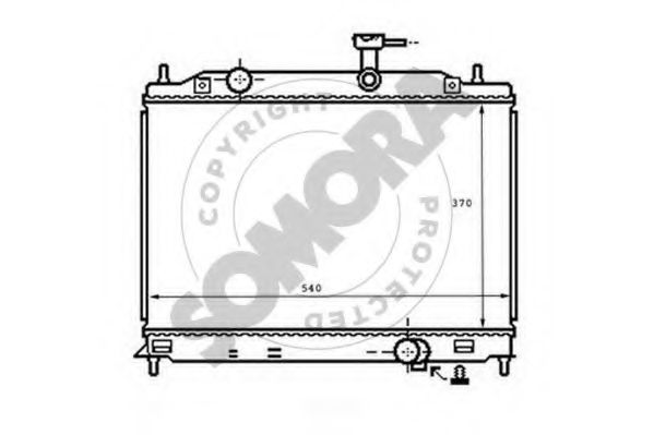 SOMORA 131440B Радиатор, охлаждение двигателя 