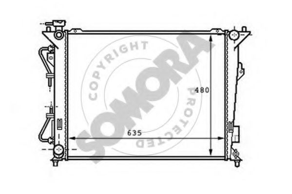 SOMORA 137140A Радиатор, охлаждение двигателя 