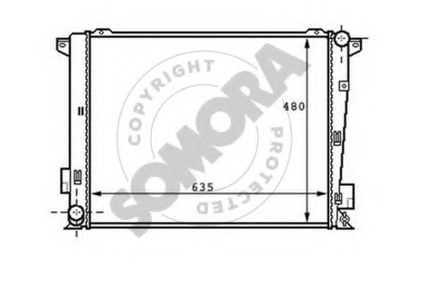 SOMORA 137140B Радиатор, охлаждение двигателя 