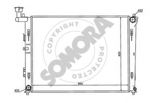 SOMORA 138040 Радиатор, охлаждение двигателя 