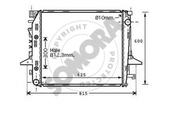 SOMORA 151340A Радиатор, охлаждение двигателя 