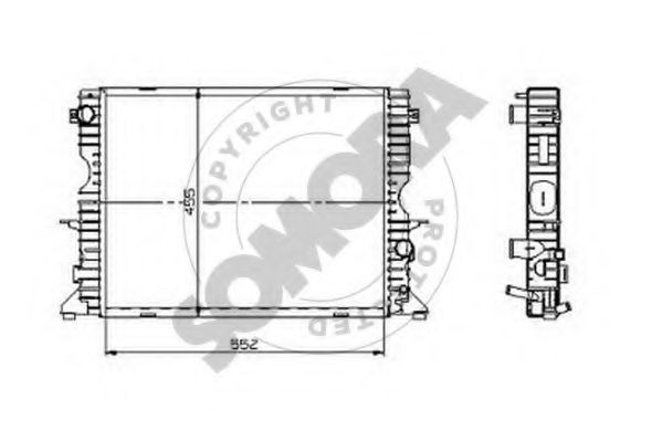 SOMORA 153240 Радиатор, охлаждение двигателя 