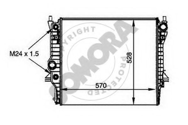 SOMORA 155040 Радиатор, охлаждение двигателя 