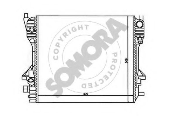 SOMORA 155040A Радиатор, охлаждение двигателя 