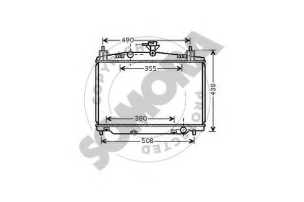 SOMORA 160140 Радиатор, охлаждение двигателя 
