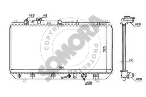 SOMORA 162640C Радиатор, охлаждение двигателя 