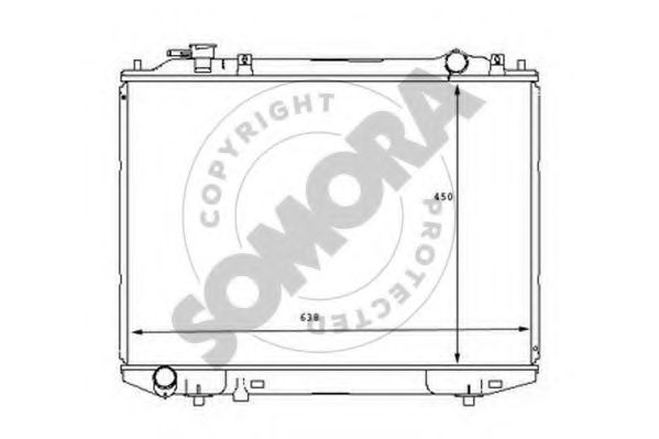 SOMORA 168040 Радиатор, охлаждение двигателя 