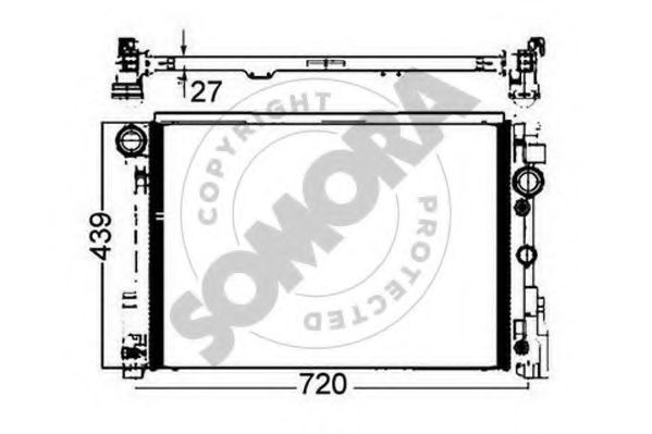 SOMORA 171440 Радиатор, охлаждение двигателя 