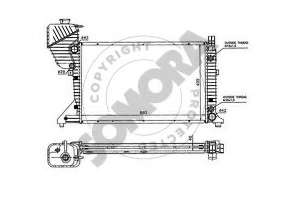 SOMORA 172140C Радиатор, охлаждение двигателя 