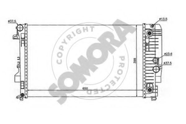 SOMORA 173140A Радиатор, охлаждение двигателя 