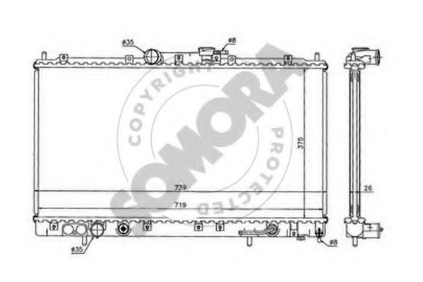 SOMORA 180740A Радиатор, охлаждение двигателя 