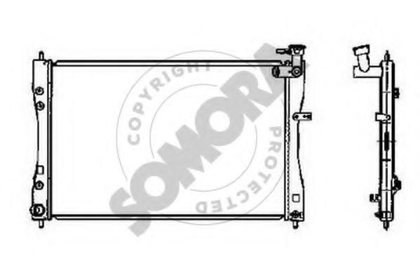 SOMORA 181240A Радиатор, охлаждение двигателя 