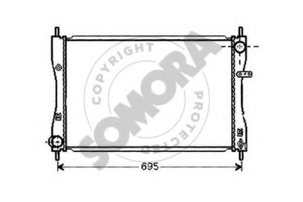 SOMORA 181240B Радиатор, охлаждение двигателя 