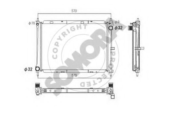 SOMORA 191040D Радиатор, охлаждение двигателя 