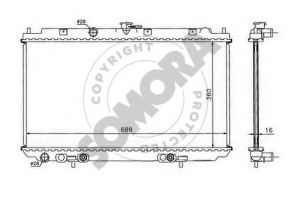 SOMORA 193440A Радиатор, охлаждение двигателя 