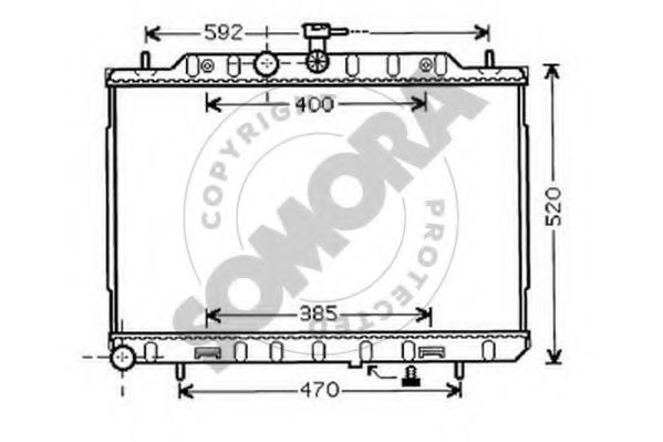 SOMORA 195640B Радиатор, охлаждение двигателя 