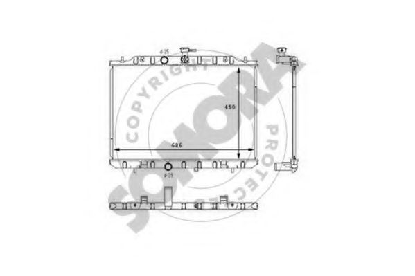 SOMORA 195640D Радиатор, охлаждение двигателя 
