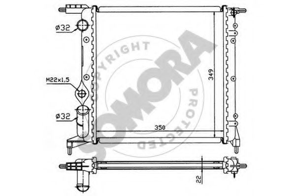 SOMORA 240741 Радиатор, охлаждение двигателя для RENAULT CLIO I (Рено Cлио и) SOMORA 240741 Радиатор, охлаждение двигателя для RENAULT CLIO I (Рено Cлио и)
