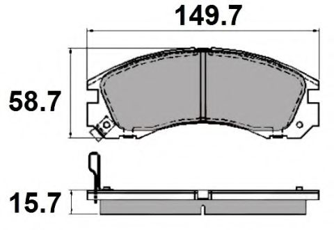 NATIONAL NP2042 Тормозные колодки для MITSUBISHI SIGMA (Митсубиши/митсубиси Сигма) NATIONAL NP2042 Тормозные колодки для MITSUBISHI SIGMA (Митсубиши/митсубиси Сигма)