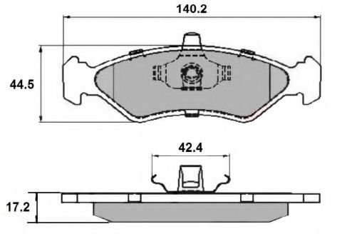 NATIONAL NP2140 Тормозные колодки для FORD FIESTA (Форд Фиэста) NATIONAL NP2140 Тормозные колодки для FORD FIESTA (Форд Фиэста)