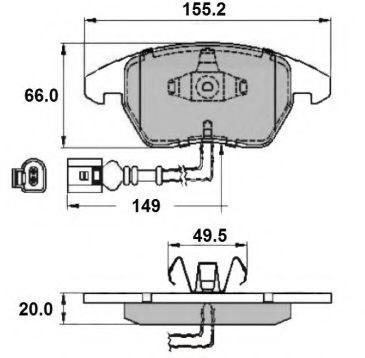 NATIONAL NP2144 Тормозные колодки для AUDI TT (Ауди Тт) NATIONAL NP2144 Тормозные колодки для AUDI TT (Ауди Тт)