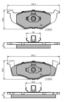 NATIONAL NP2204 Тормозные колодки для SEAT TOLEDO (Сеат Толэдо) NATIONAL NP2204 Тормозные колодки для SEAT TOLEDO (Сеат Толэдо)