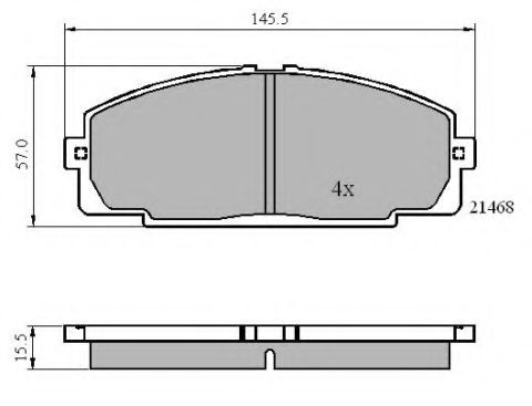 NATIONAL NP2504 Тормозные колодки для TOYOTA HIACE II (Тойота/тоета Хиаcэ 2) NATIONAL NP2504 Тормозные колодки для TOYOTA HIACE II (Тойота/тоета Хиаcэ 2)