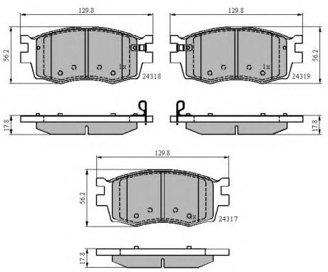 NATIONAL NP2517 Тормозные колодки для HYUNDAI AVEGA III (Хендай Аvэга 3) NATIONAL NP2517 Тормозные колодки для HYUNDAI AVEGA III (Хендай Аvэга 3)