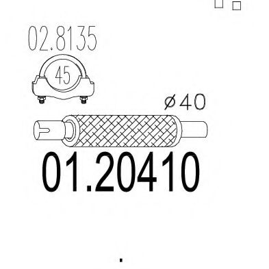 MTS 01.20410 Гофрированная труба, выхлопная система 