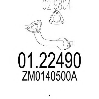 MTS 01.22490 Предглушитель выхлопных газов для MAZDA (Мазда) MTS 01.22490 Предглушитель выхлопных газов для MAZDA (Мазда)